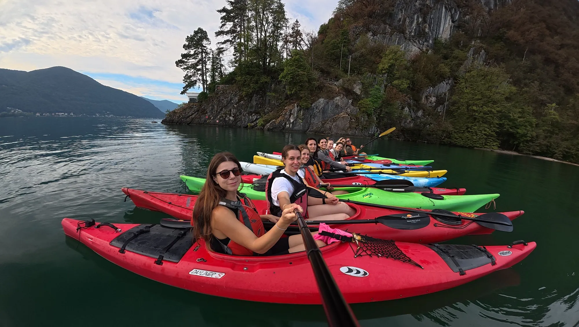Uscita in kayak sul Lago di Lugano